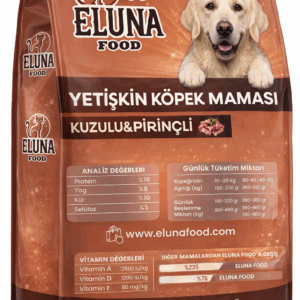 Eluna Food Kuzulu Pirinçli Yetişkin Köpek Maması 15 Kg